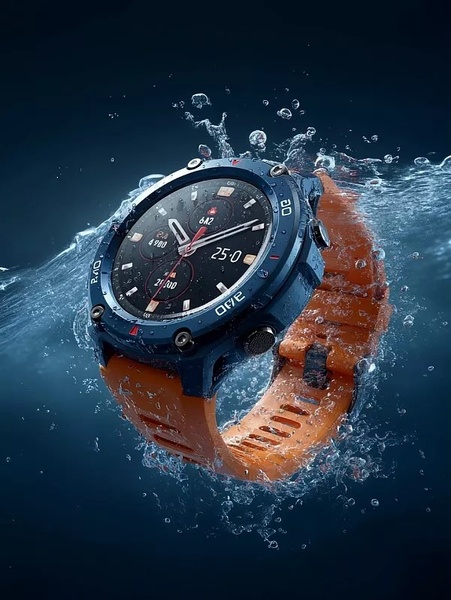 smartwatch, smart watch, fitness watch, sport watch, digital watch, activity tracker watch, product launch, brand awareness, minimalist, editorial, energetic, bold, blue, orange
